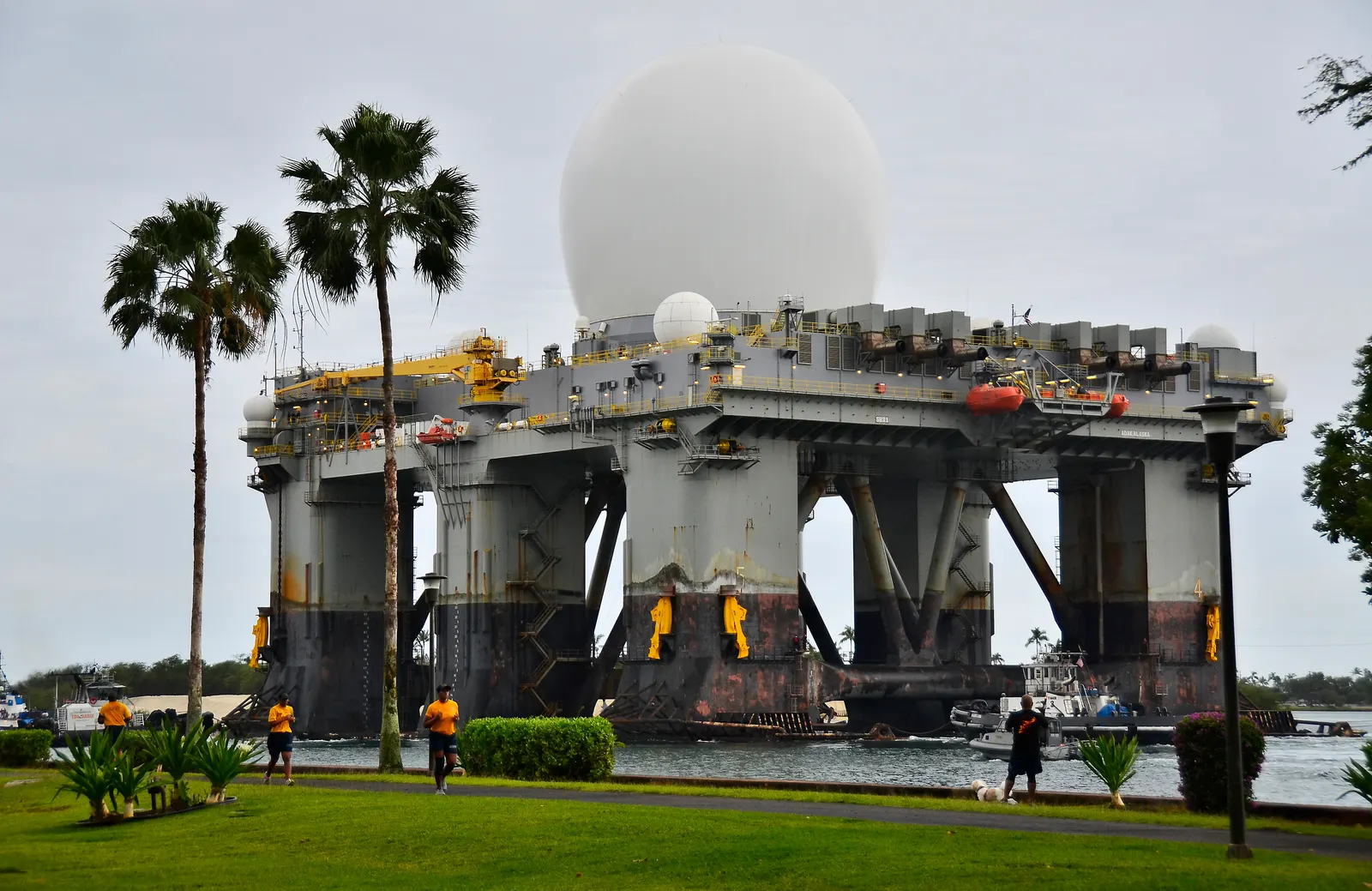 Sea-Based X-Band Radar (SBX) platform at sea